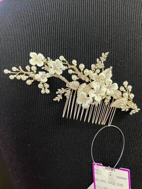 Bridal Hair Clip Bel Aire 2055 Gold NWT